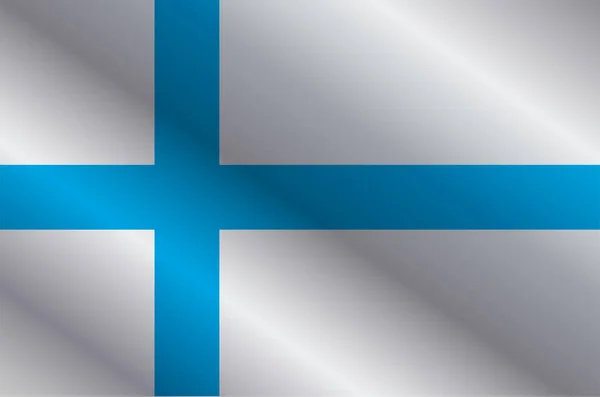 Vlag Van Finland Vectorillustratie — Stockvector