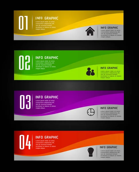 Moderne Textbox Vorlagen Banner Infografiken — Stockvektor