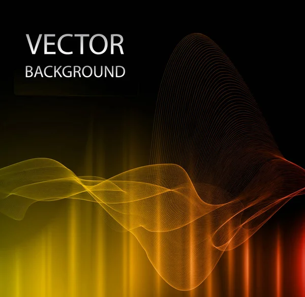 Abstrakter Hintergrund Mit Leuchtenden Linien Und Punkten Vektorillustration — Stockvektor