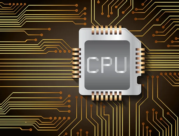 Circuit Imprimé Avec Dispositifs Électroniques — Image vectorielle