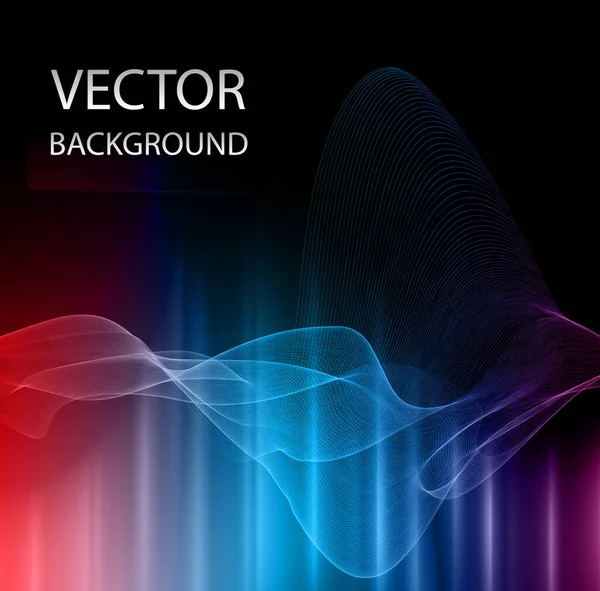 Abstract Background Glowing Lines Waves — Stock Vector