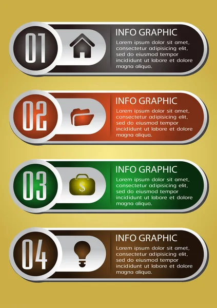 Nowoczesne Szablony Pudełek Tekstowych Baner Infografika — Wektor stockowy