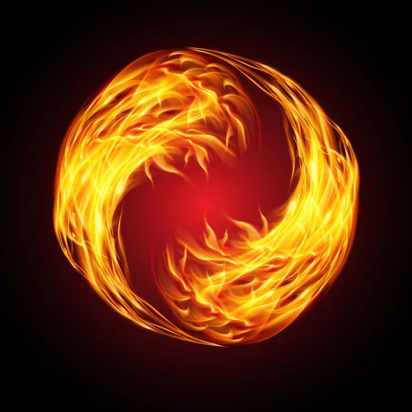 Siyah arkaplanda yangın alevi