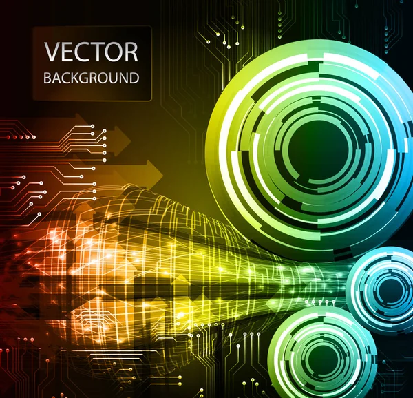 Cibercircuito Futuro Concepto Tecnología Fondo — Vector de stock