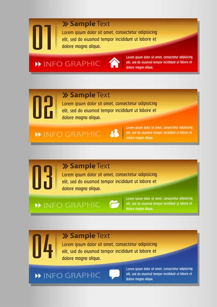 Moderne Textbox Vorlagen Banner Infografiken — Stockvektor