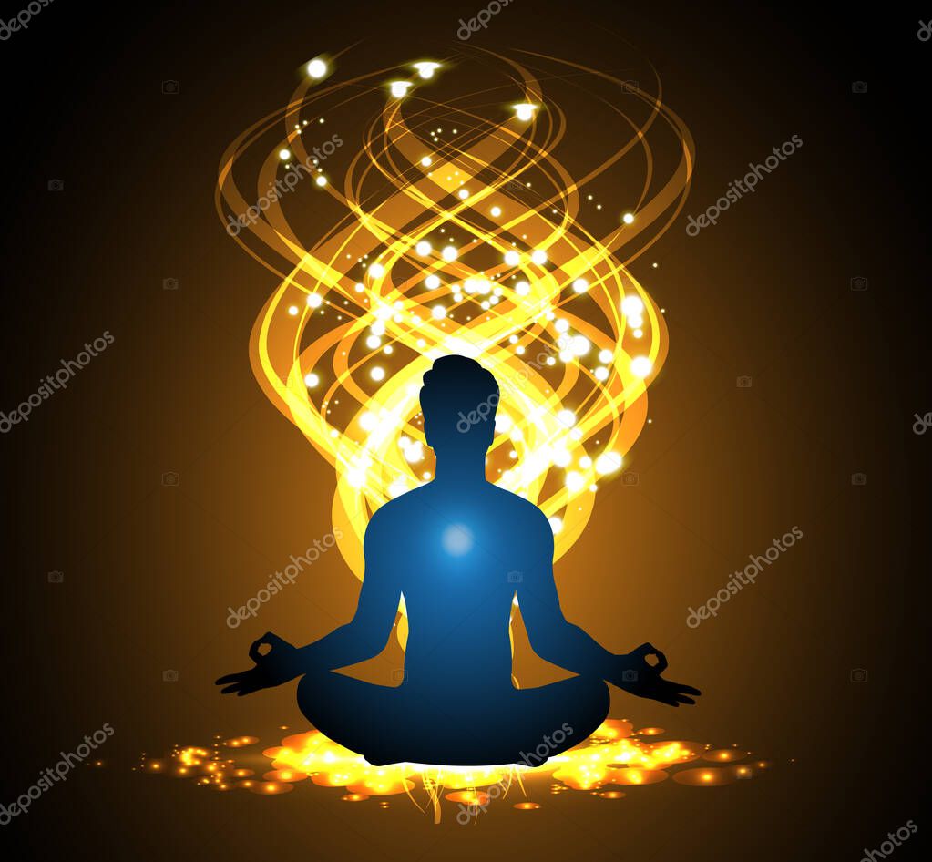 Yoga meditation. vector illustration