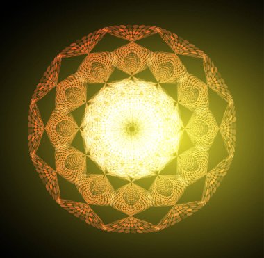 Altın ve sarı çiçekli soyut arkaplan