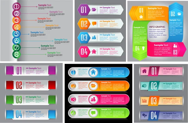 Modernos Modelos Caixa Texto Banner Infográficos —  Vetores de Stock