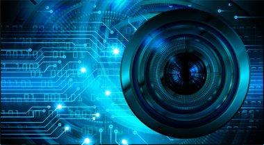 kamera lensleriyle modern dijital arkaplan