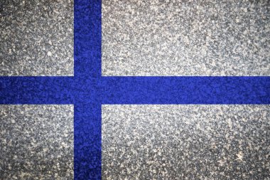 Pis arka planda Finlandiya bayrağı