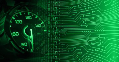 Geometrik şekil ve çizgilerle soyut geleceksel arkaplan