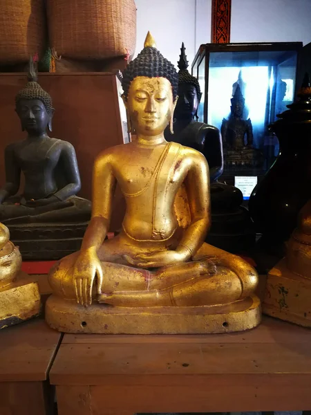 Statua Buddha Dorata Wat Pho Frangetta Thailandia — Foto Stock