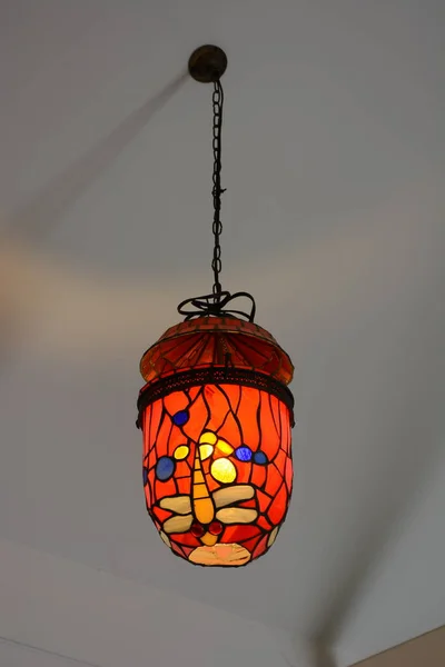 beautiful decorative lamp on a white background