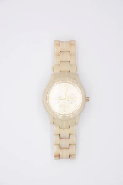 Reloj Elegante Aislado Sobre Fondo Blanco — Foto de Stock
