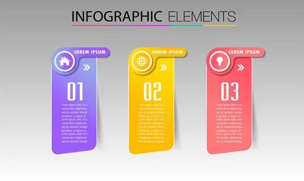 Modèle Moderne Coloré Boîte Texte Pour Site Web Infographie Technologie — Image vectorielle