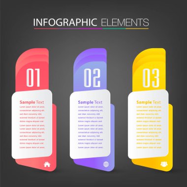 Web sitesi, bilgisayar grafiği, teknoloji ve internet için renkli modern metin kutusu şablonu, afiş