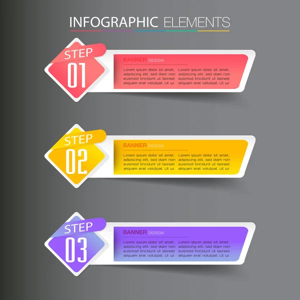 Modèle Moderne Coloré Boîte Texte Pour Site Web Infographie Technologie — Image vectorielle