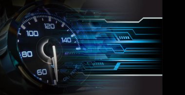 İkili kodlu hız göstergesi ve devre kartının dijital bileşimi