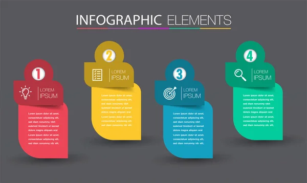 Moderne Textbox Vorlagen Banner Infografiken — Stockvektor