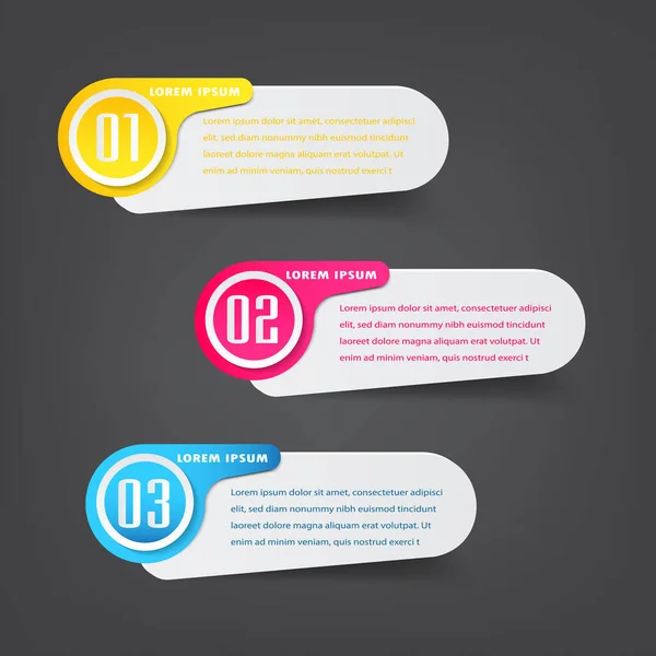 Moderna Textruta Mallar Banner Infographics — Stock vektor