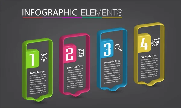 Modèles Modernes Zone Texte Infographie Bannière — Image vectorielle