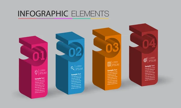 Modèles Modernes Zone Texte Infographie Bannière — Image vectorielle