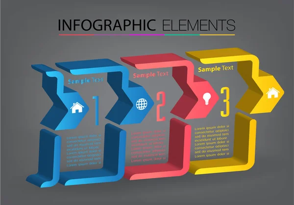 Modèles Modernes Zone Texte Infographie Bannière — Image vectorielle