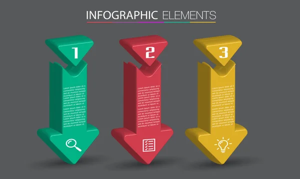 Modèles Modernes Zone Texte Infographie Bannière — Image vectorielle