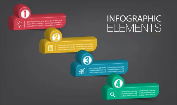 Modèles Modernes Zone Texte Infographie Bannière — Image vectorielle