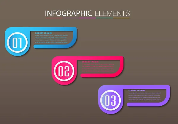 Modèles Modernes Zone Texte Infographie Bannière — Image vectorielle