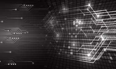 Geometrik şekil ve çizgilerle soyut geleceksel arkaplan