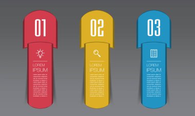 metin kutularıyla renkli bilgi grafikleri pankartı şablonu, dijital kart 