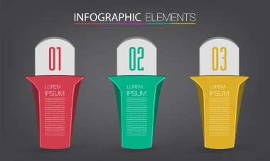 metin kutularıyla renkli bilgi grafikleri pankartı şablonu, dijital kart 