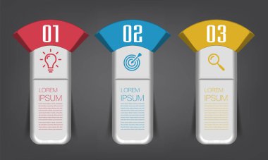 metin kutularıyla renkli bilgi grafikleri pankartı şablonu, dijital kart 