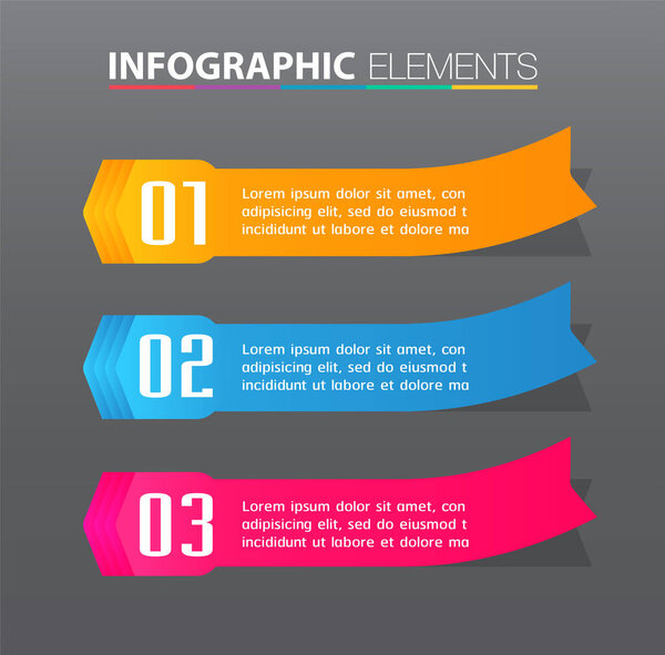 красочный шаблон инфографического баннера с текстовыми полями, цифровая карта 