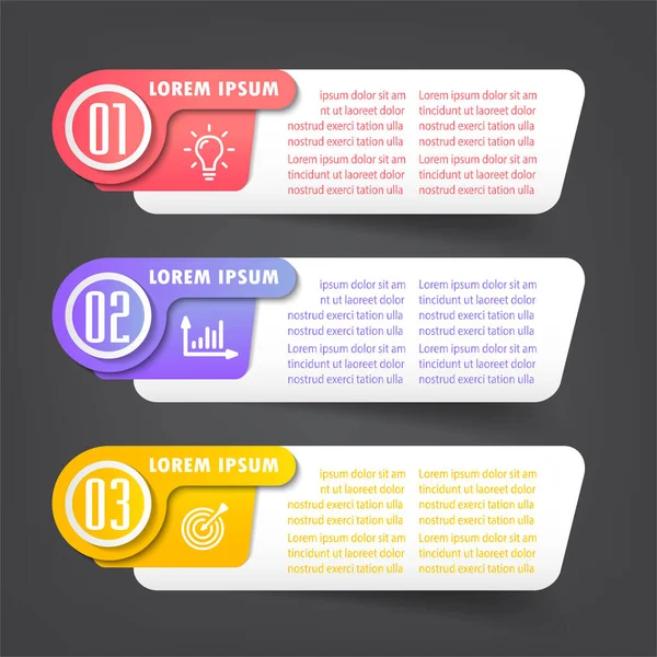 Kleurrijke Infographics Banner Template Met Tekstvakken Digitale Kaart — Stockvector