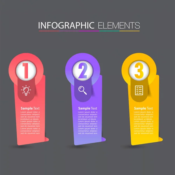 Bunte Infografik Bannervorlage Mit Textboxen Digitale Karte Für Webdesign — Stockvektor
