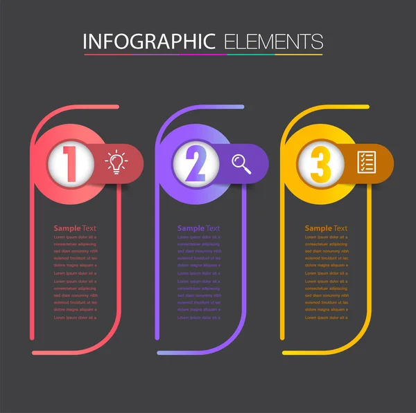 Bunte Infografik Bannervorlage Mit Textboxen Digitale Karte Für Webdesign — Stockvektor