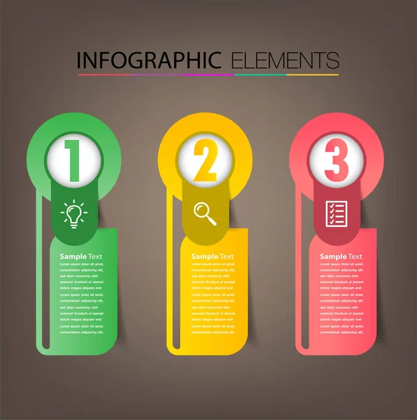 Colorful Infographics Banner Template Text Boxes Digital Card Web Design — Stock Vector