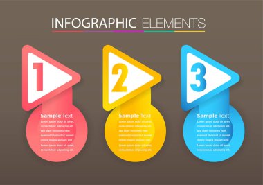metin kutularıyla renkli bilgi grafikleri pankartı, web tasarımı için dijital kart