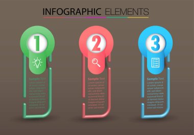 metin kutularıyla renkli bilgi grafikleri pankartı, web tasarımı için dijital kart