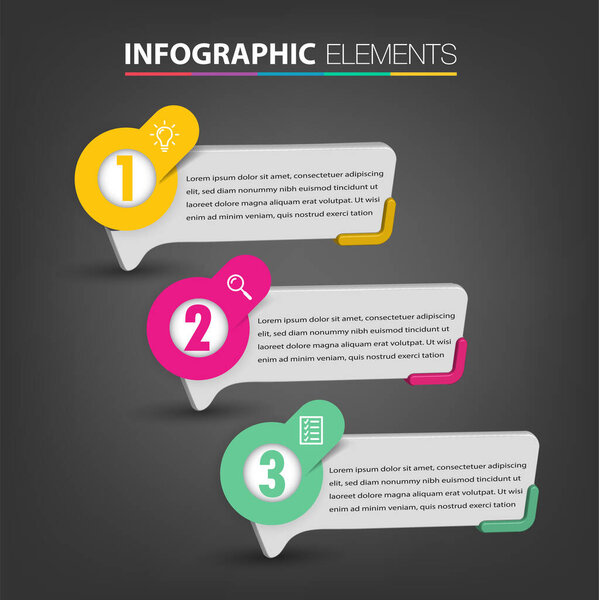 красочный шаблон инфографического баннера с текстовыми полями, цифровая карта для веб-дизайна