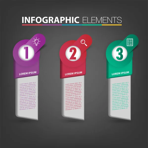 Színes Infografikák Banner Sablon Szövegdobozok Digitális Kártya Web Design — Stock Vector