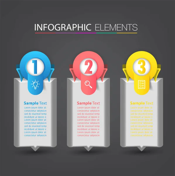 Bunte Infografik Bannervorlage Mit Textboxen Digitale Karte Für Webdesign — Stockvektor