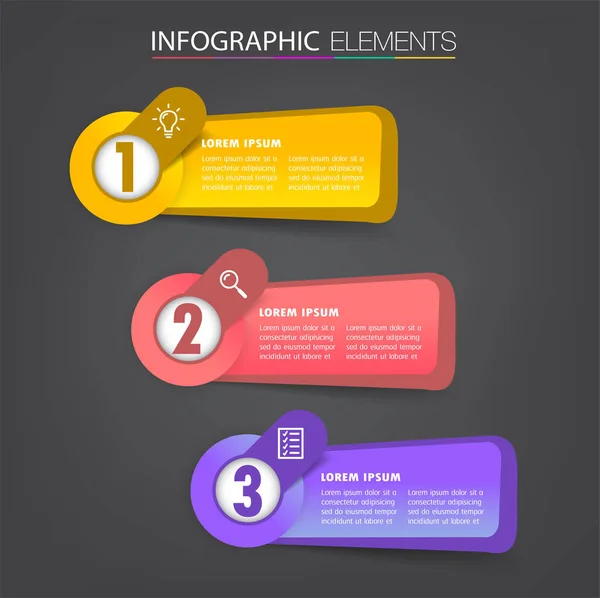 Bunte Infografik Bannervorlage Mit Textboxen Digitale Karte Für Webdesign — Stockvektor