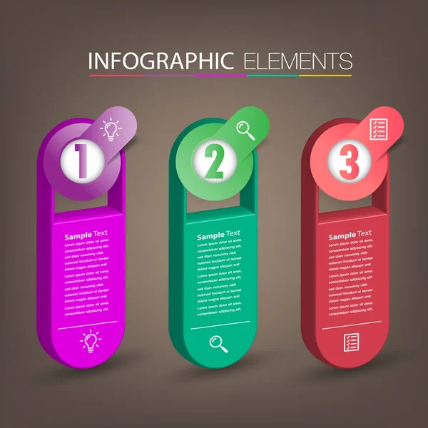 Colorful Infographics Banner Template Text Boxes Digital Card Web Design — Stock Vector