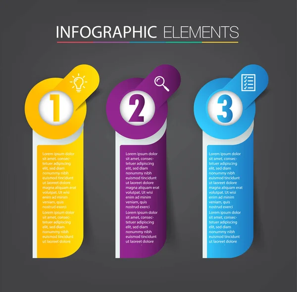 Bunte Infografik Bannervorlage Mit Textboxen Digitale Karte Für Webdesign — Stockvektor