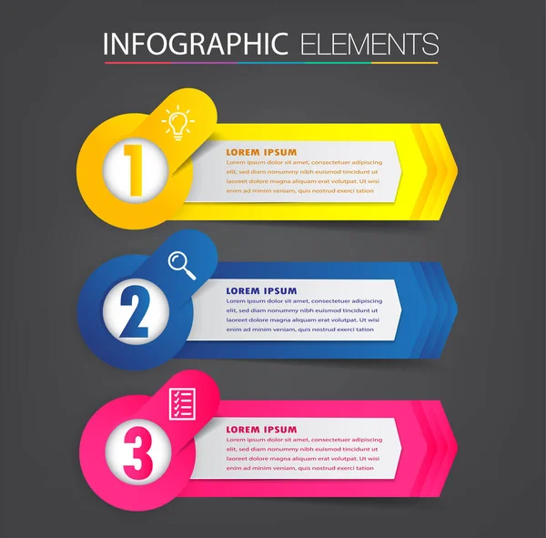 Bunte Infografik Bannervorlage Mit Textboxen Digitale Karte Für Webdesign — Stockvektor