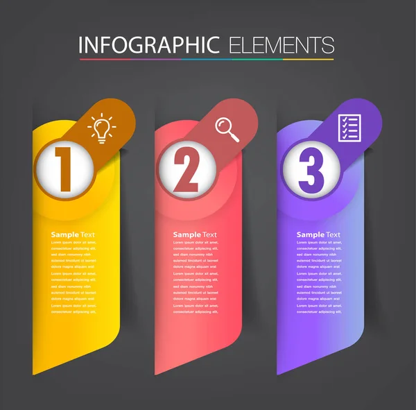 Bunte Infografik Bannervorlage Mit Textboxen Digitale Karte Für Webdesign — Stockvektor