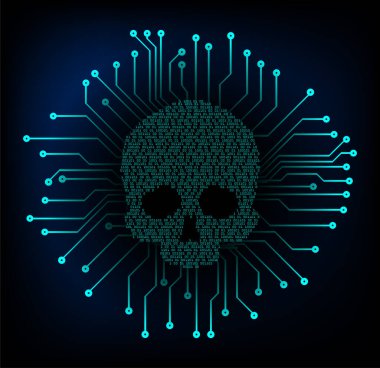 kurukafa siber devre gelecekteki teknoloji konsepti